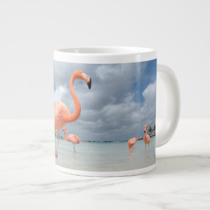 Caneca De Café Grande Flamingos Beach Aruba