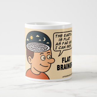 Caneca De Café Grande Flat Brainer