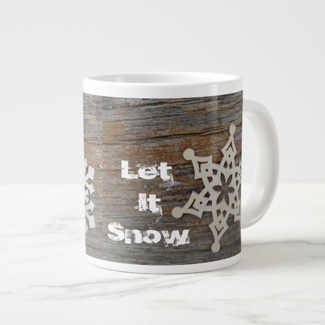 Caneca De Café Grande Floco de neve (Frente Esquerda)