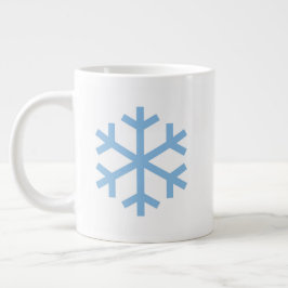 Caneca De Café Grande Floco de neve azul Lama-de-Natal Gigante Lata de C