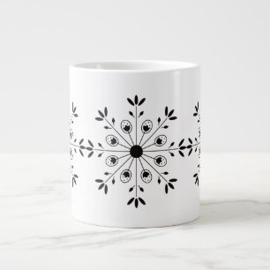 Caneca De Café Grande Floco de neve de Natal moderno escandinavo