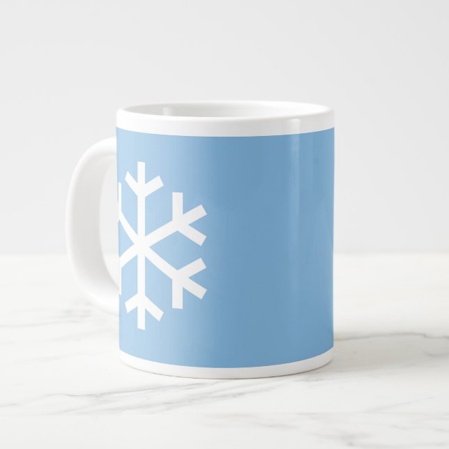 Caneca De Café Grande Floco de neve Floco de Natal Gigante Lata Azul de  (Frente Esquerda)