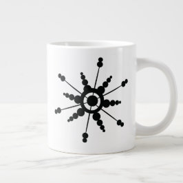 Caneca De Café Grande Flocos de Neve Bolha Geométrica Férias de Inverno 