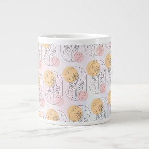 Caneca De Café Grande Flor