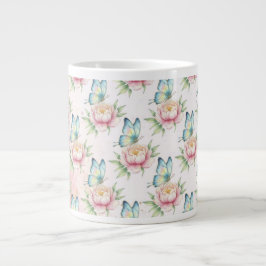 Caneca De Café Grande Flor