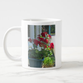 Caneca De Café Grande Flor Box Geraniums - Martha's Vineyard
