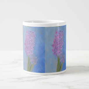 Caneca De Café Grande Flor Lilac Rosa Hiacinina