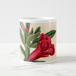 Caneca De Café Grande Flor romã - detalhe da ilustração da safra