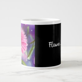 Caneca De Café Grande Flor Roxo