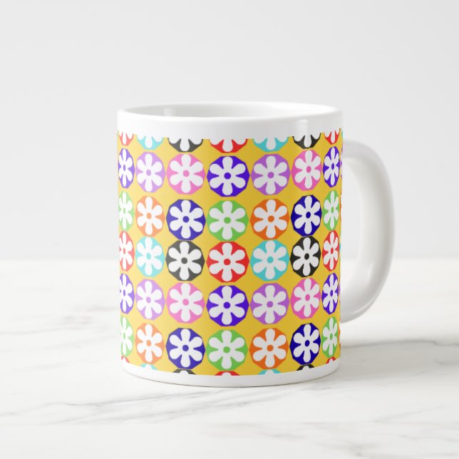 Caneca De Café Grande floral (Frente Esquerda)