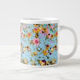 Caneca De Café Grande floral