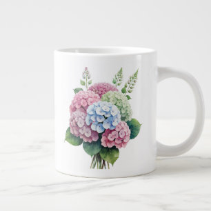 Caneca De Café Grande Floral