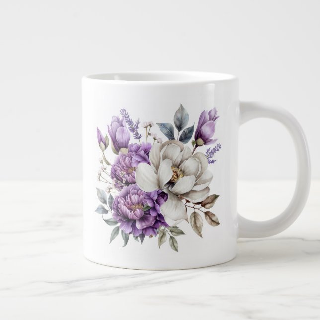 Caneca De Café Grande Floral  (Direita)