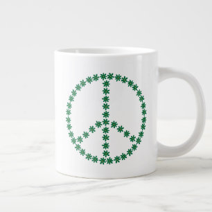 Caneca De Café Grande Floral de Paz