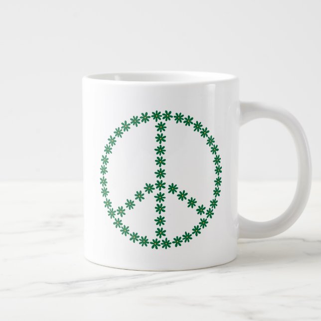 Caneca De Café Grande Floral de Paz (Direita)