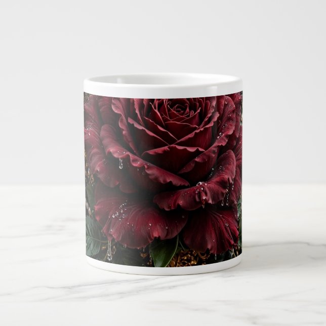 Caneca De Café Grande Floral Gótico Vitoriano  (Frente)