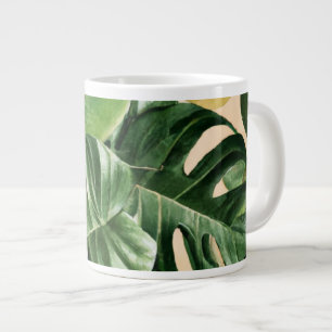 Caneca De Café Grande Floral/Havaí/Folha tropical