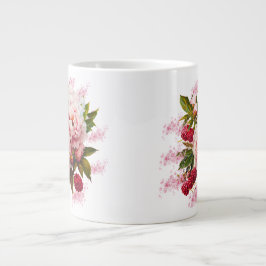 Caneca De Café Grande Floral Mug - Presente perfeito para o Dia de as mã