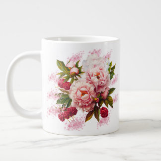 Caneca De Café Grande Floral Mug - Presente perfeito para o Dia de as mã