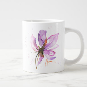 Caneca De Café Grande Floral Negrito IV