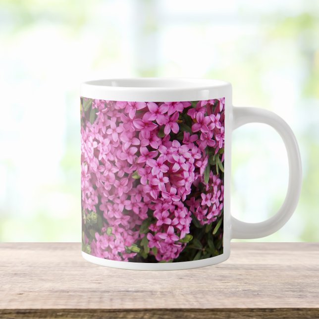 Caneca De Café Grande Floral Rosa bonito (In Situ)