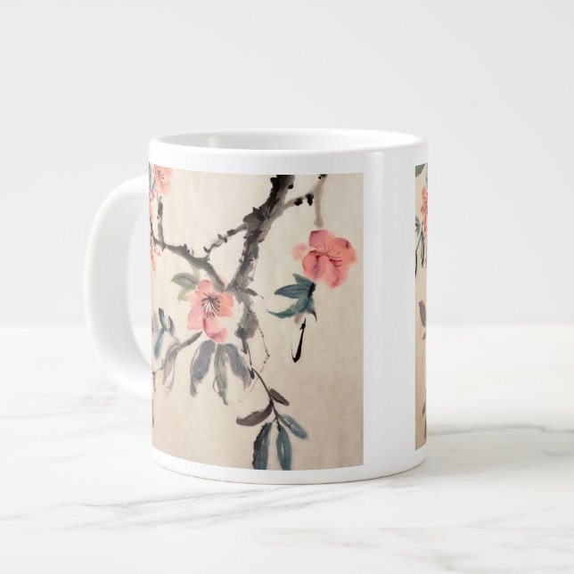 Caneca De Café Grande Flores (Frente Esquerda)