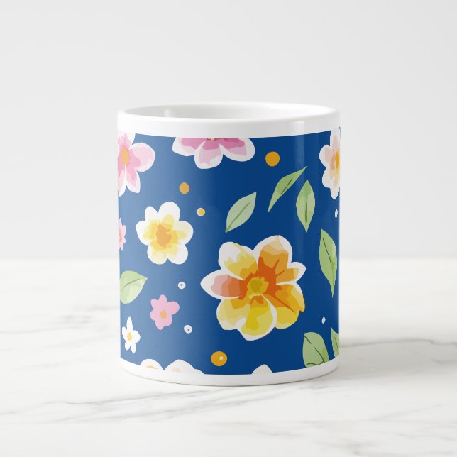 Caneca De Café Grande Flores (Frente)