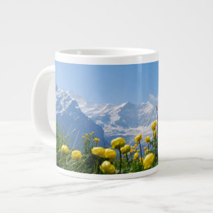 Caneca De Café Grande Flores Alpes suíços Eiger Monch
