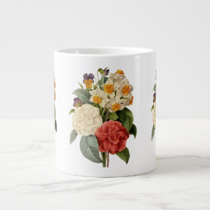 Caneca De Café Grande Flores Antigas, Camélias e Narcisos, Redoute