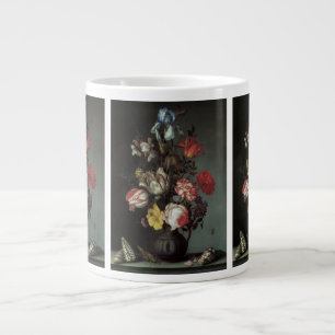 Caneca De Café Grande Flores Barrocas Vintage por Balthasar van der Ast