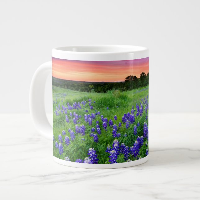 Caneca De Café Grande Flores | Bluetooth no Texas Sunset (Frente Esquerda)