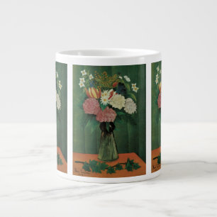 Caneca De Café Grande Flores com Ivy por Henri Rousseau, Vintage Floral