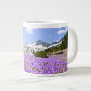 Caneca De Café Grande Flores Crocus Pirin Mountain Park Bulgária