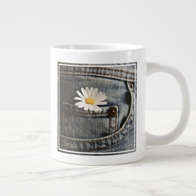 Caneca De Café Grande Flores | Daisy in Jeans Pocket (Direita)
