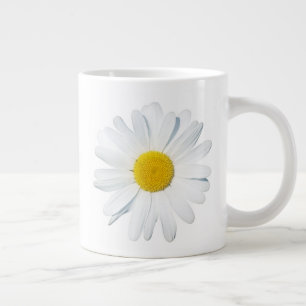 Caneca De Café Grande Flores Daisy Solteiro