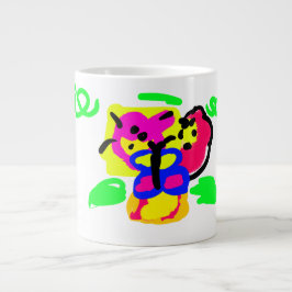 Caneca De Café Grande Flores de borboleta