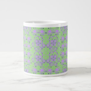Caneca De Café Grande Flores de Bulbo e Flores de Copa com Galhos
