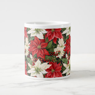 Caneca De Café Grande Flores de Natal
