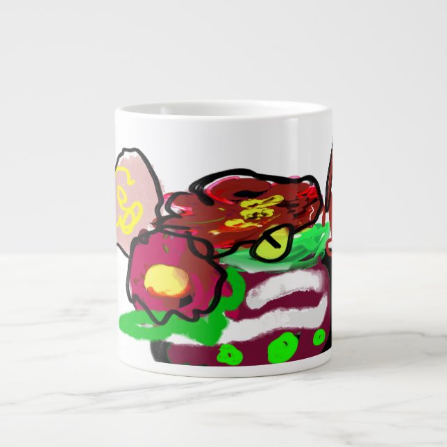 Caneca De Café Grande Flores de Natal (Frente)