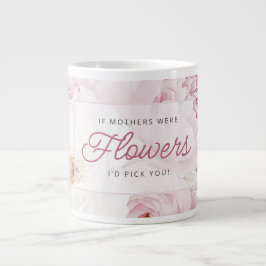 Caneca De Café Grande Flores de Peônia do Dia das Mães Eu Escolheria Voc