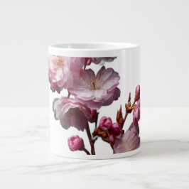 Caneca De Café Grande Flores de Sakura realistas