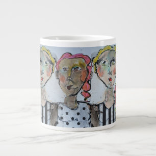 Caneca De Café Grande Flores e Amigos Jumbo Mug
