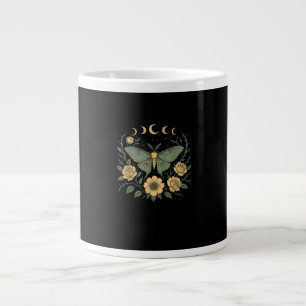 Caneca De Café Grande Flores Goblincore Mariposa e Borboleta Cottagecore