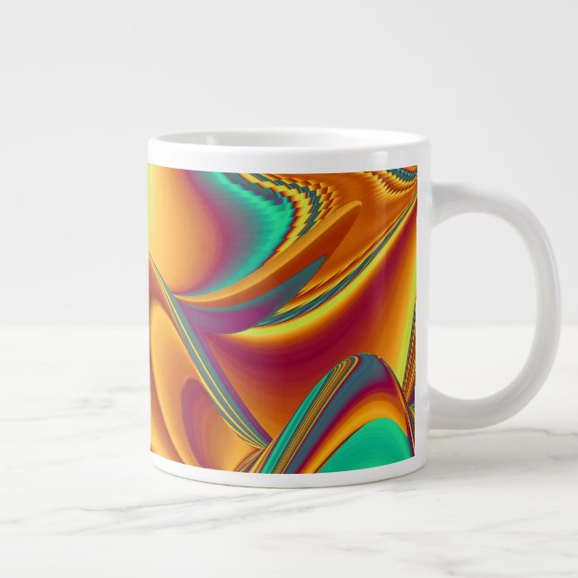 Caneca De Café Grande Flores Mágicas de Primavera Verão Outono (Direita)