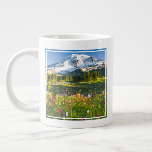 Caneca De Café Grande Flores Mt. Rainier Wildflower