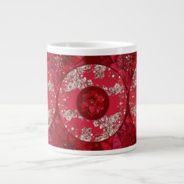 Caneca De Café Grande Flores para o Natal