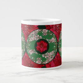 Caneca De Café Grande Flores para o Natal
