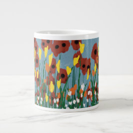 Caneca De Café Grande Flores selvagens