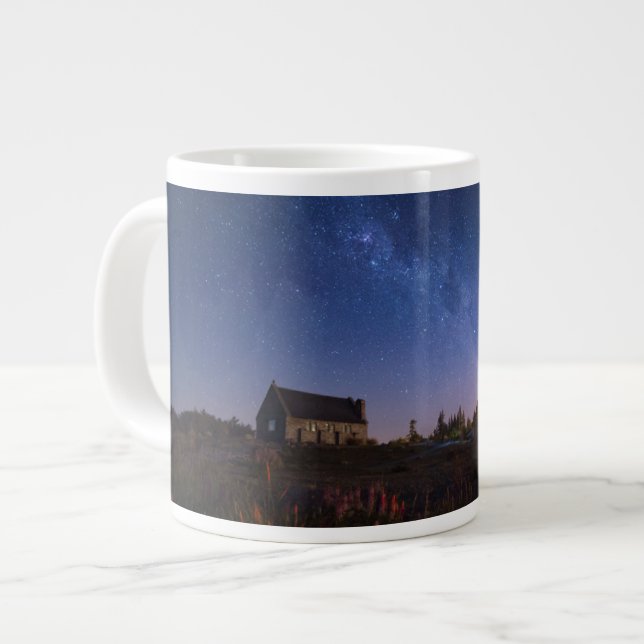 Caneca De Café Grande Flores | Via Látea Nova Zelândia (Frente Esquerda)