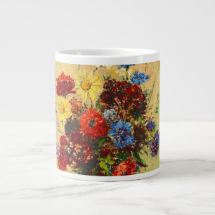 Caneca De Café Grande Flores Vintage em um Vase (1910) por Odilon Redon